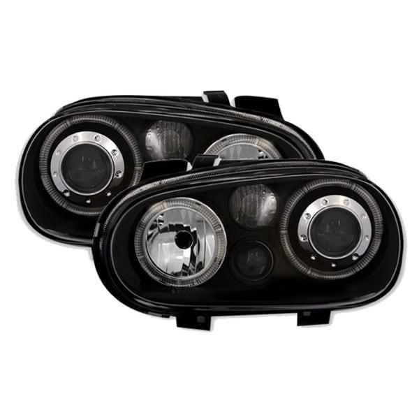 Headlights  Angeleyes Black VW Golf 4