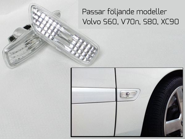 Clear Glass Fender Indicators that fits Volvo