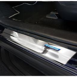 Car Door Sill Scuff Plate Protectors Trim brushed steel Toyota RAV4