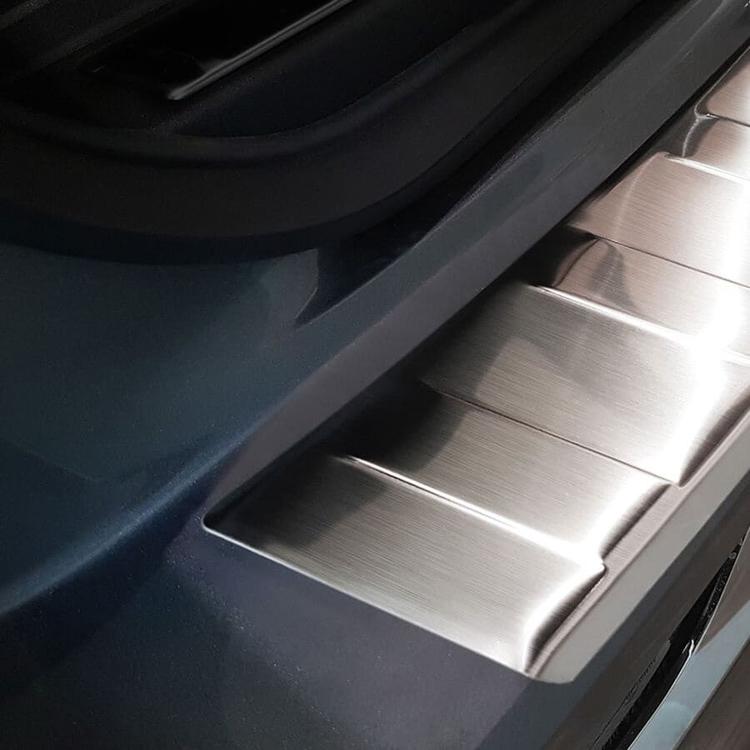 Brushed Steel Rear Bumper Protector that fits Volvo XC60 II