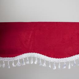 Curtain for windshield red/white