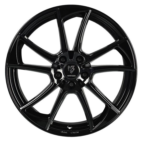Complete wheel set of MB Design MB1 Glossy black